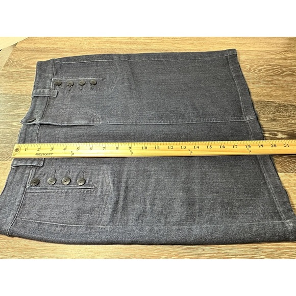 LRL Lauren Jeans Co Ralph Lauren Womens Sz 6 Denim Jean Skirt Dark Blue, Buttons - Picture 11 of 12